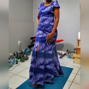 2 piece African fabric print outfit